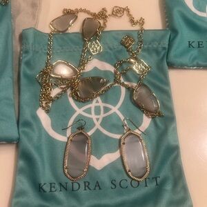 Kendra Scott Gold and White Jewelry Set